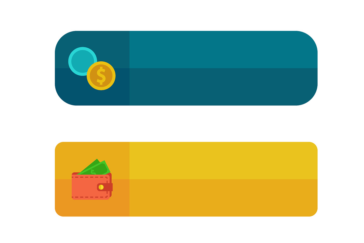 Vector donate and buying buttons set, a Templates & Theme by julia ...