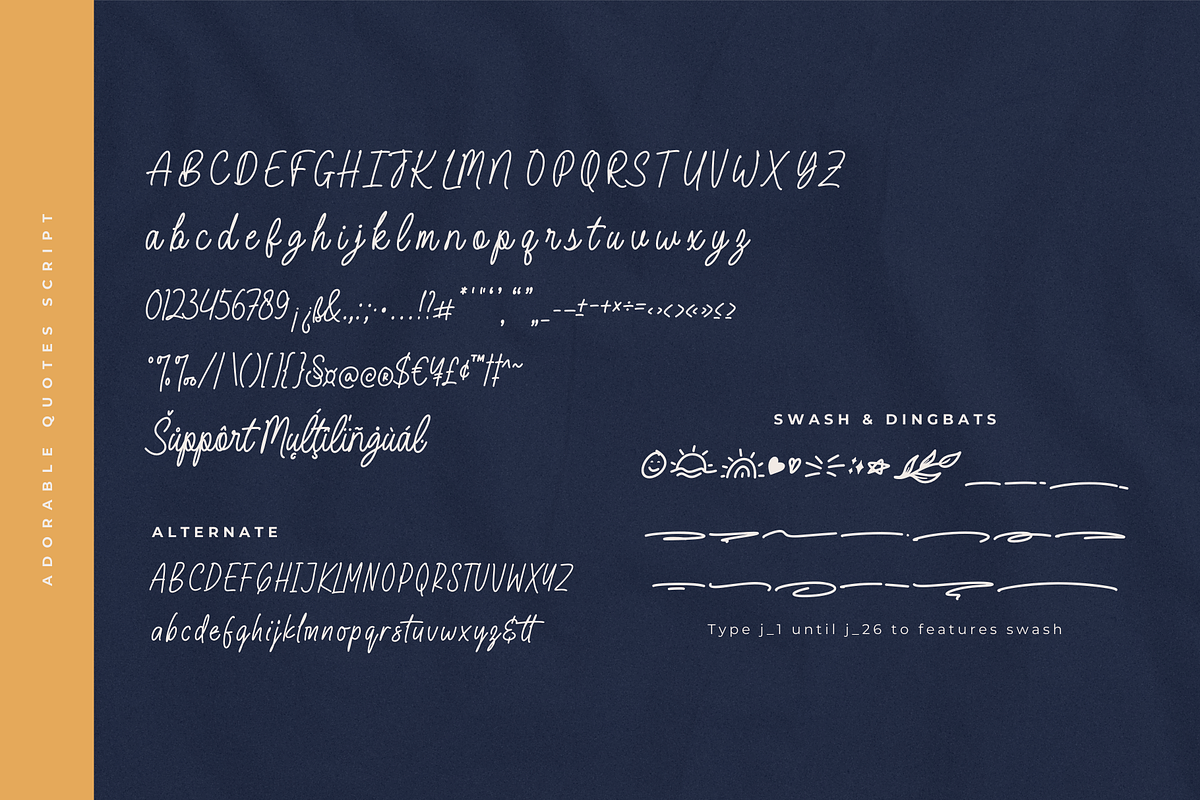 Adorable Quotes Font Duo, a Script Font by Ainun Jinan (Photo 10 of 12)