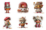 Coffee Time Character Clipart Bundle, a Seasonal Illustration by CreationArt (Thumbnail 5 of 5)