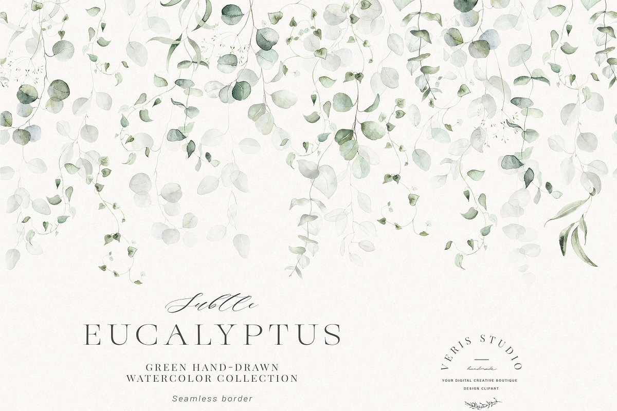 Watercolor Eucalyptus Green Floral, a Decorative Illustration by Veris Studio (Photo 14 of 20)
