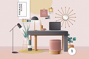 3D Workspace Scene Creator, an Object Graphic by Polar Vectors (Thumbnail 7 of 9)