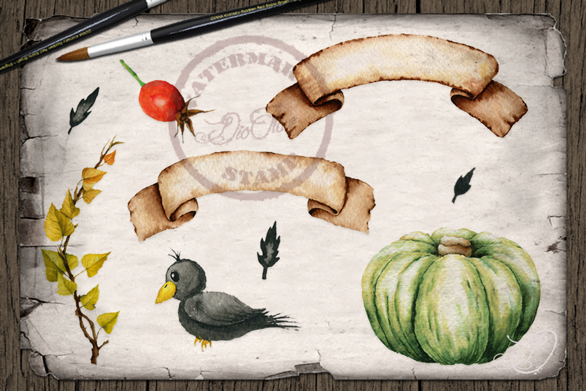 Scarecrow Watercolor Illustration, a Decorative Illustration by DioFlow (Photo 3 of 6)