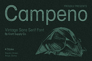 Campeno Vintage, a Sans Serif Font by Craft Supply Co. (Thumbnail 1 of 8)
