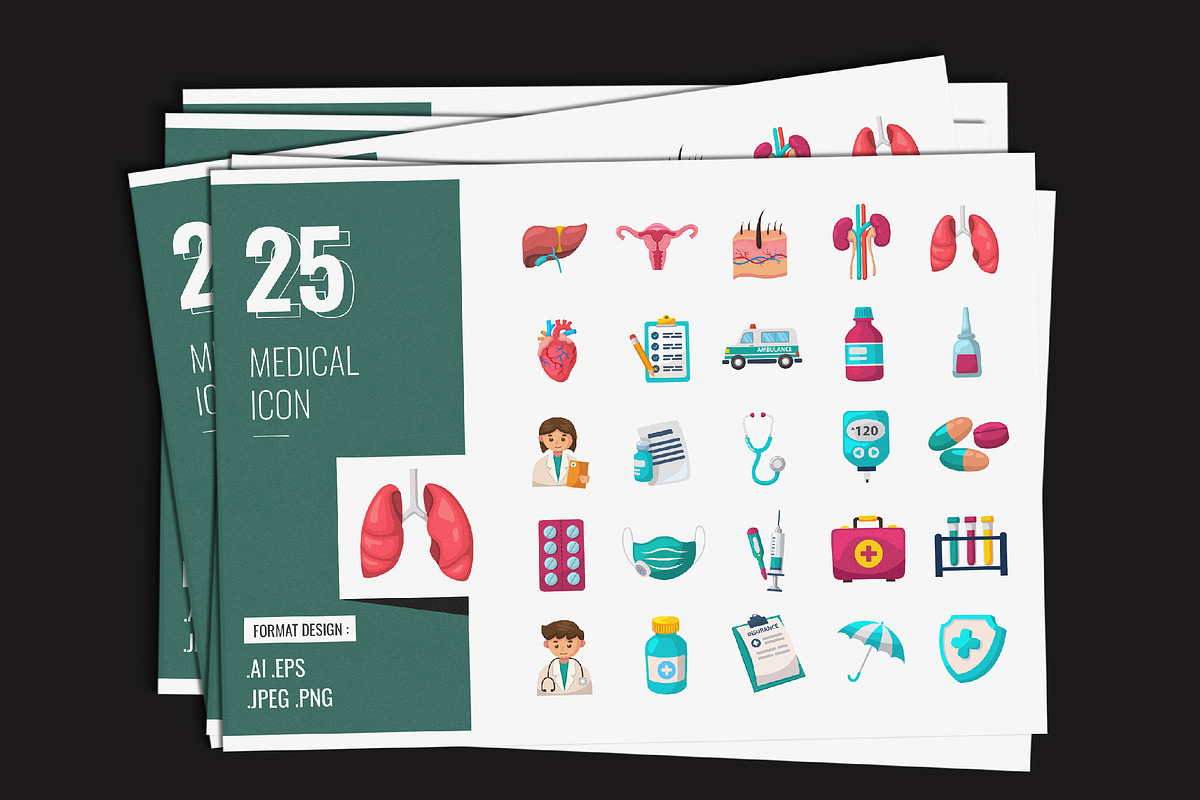 Medical Icon Set, a Solid Icon by shin_std