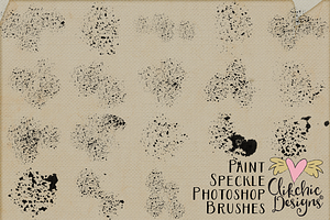 Paint Speckles 35 Photoshop Brushes