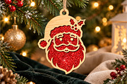 Santa Claus Ornament Laser Cut SVG, an Object Graphic by DreamCafeArt (Thumbnail 2 of 3)