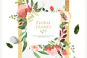 Watercolor floral set-Burgundy color, a Decorative Illustration by Pamyatka Shop (Thumbnail 2 of 7)