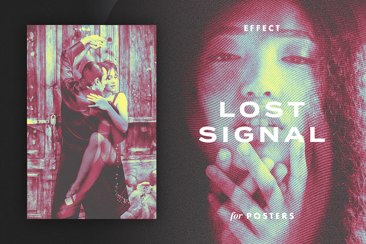Lost Signal Effect for Posters, a Layer Style Add-On by Design Squad (Photo 1 of 2)