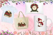Watercolor Christmas Decor Clipart 1, a Seasonal Illustration by Ink Gallery (Thumbnail 4 of 8)