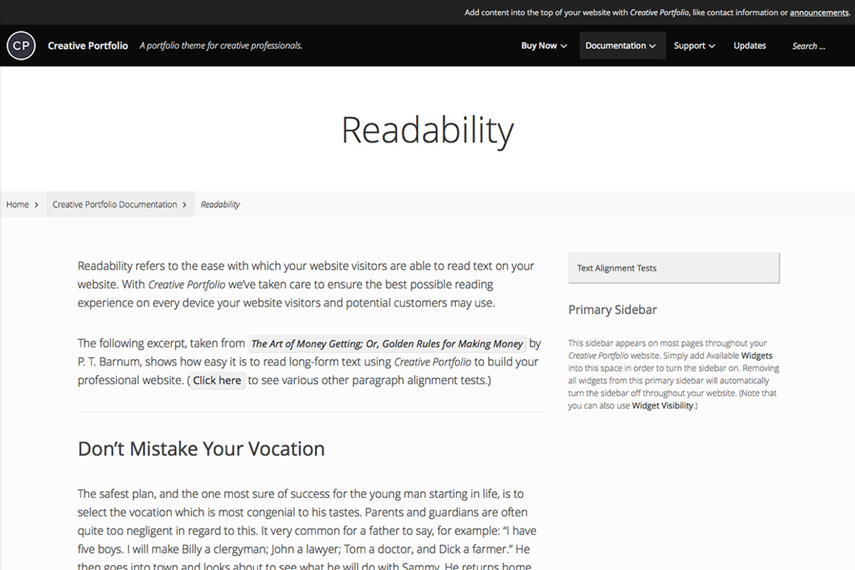 Creative Portfolio WordPress Theme, a WordPress Template by We Cobble (Photo 6 of 6)