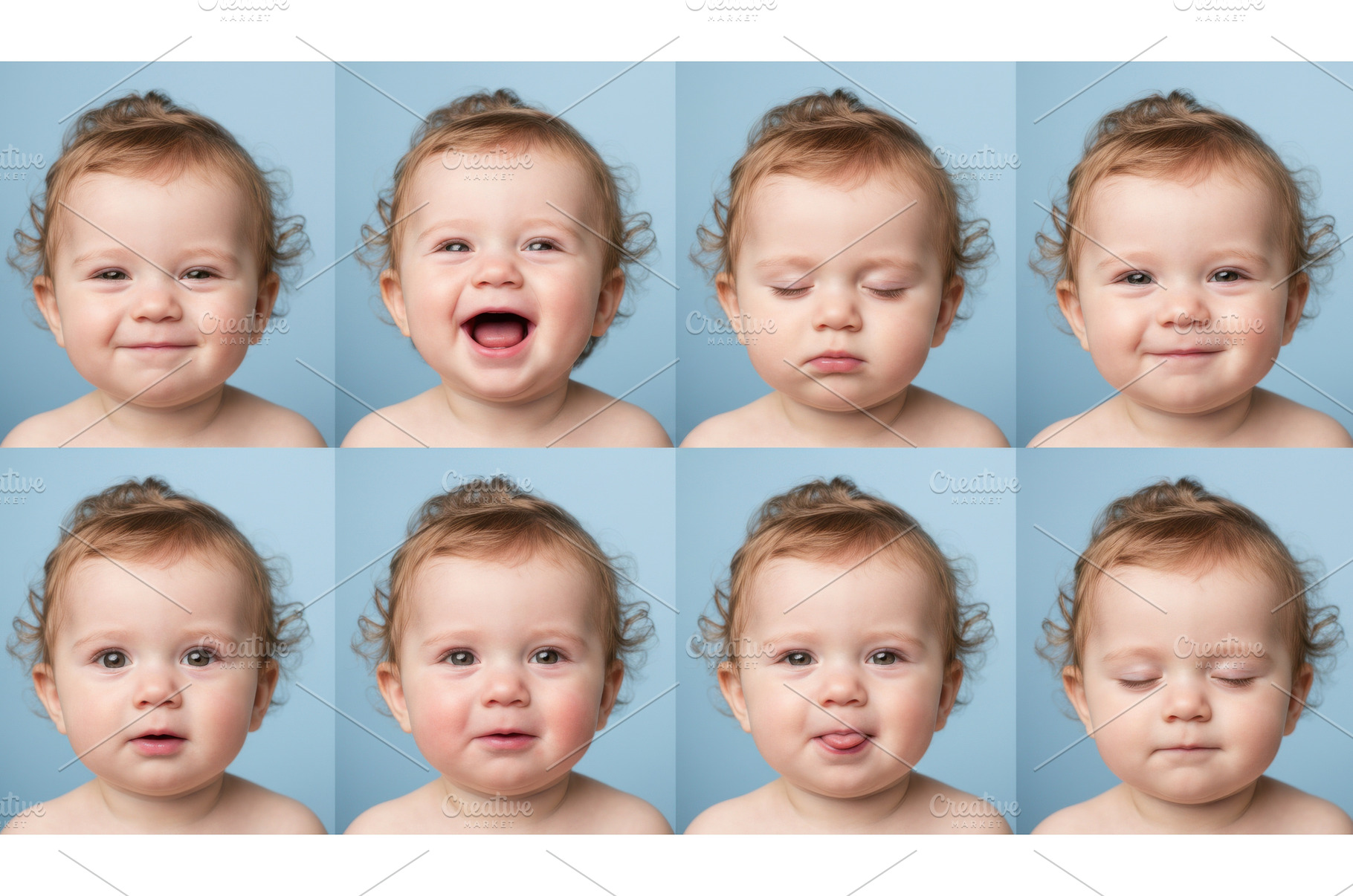 Grid of eight portraits showing, a Person Photo by Igor Tichonow