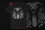 10 Bundle Dark Art Cobra Snakes, an Illustration by Morspective (Thumbnail 2 of 7)