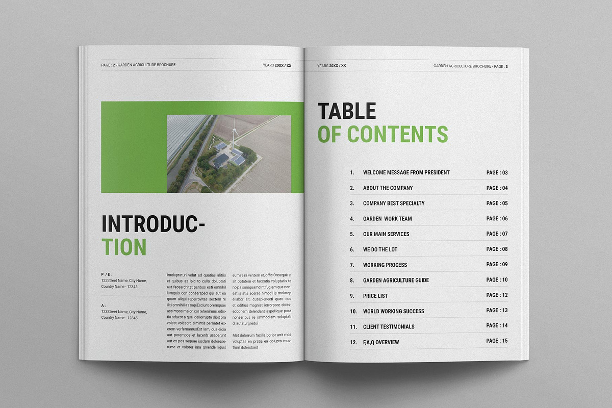 Garden Agriculture Brochure Template, a Brochure Template by E-Type (Photo 2 of 7)