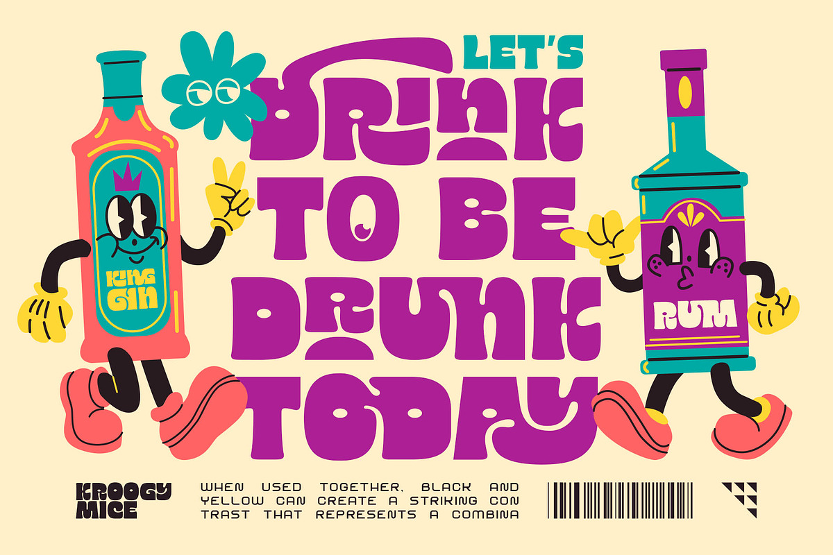 Kroogy Mice Typeface, a Sans Serif Font by alit design (Photo 5 of 21)