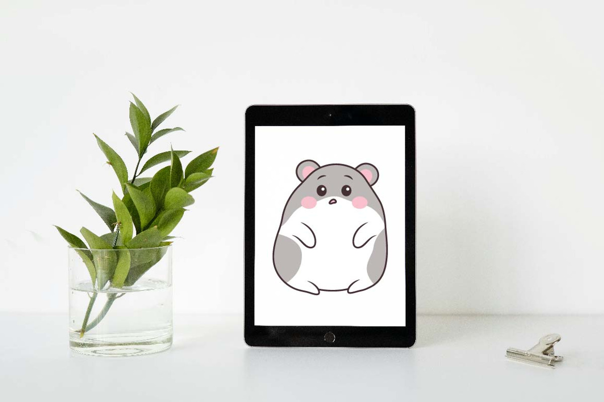 14 Cute Grey Hamster Character, an Animal Illustration by jongcreative (Photo 6 of 6)