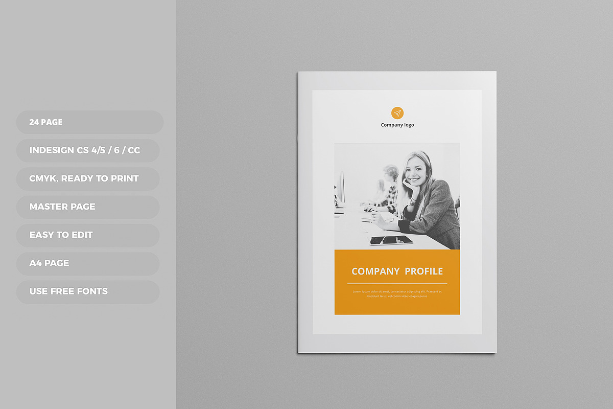 Company profile, a Brochure Template by Tanber Hossen (Photo 1 of 13)