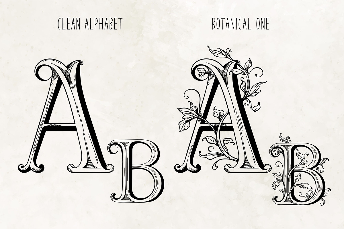 CASTLE STYLE ALPHABET - vector kit, a Decorative Illustration by My Space Garden (Photo 3 of 11)
