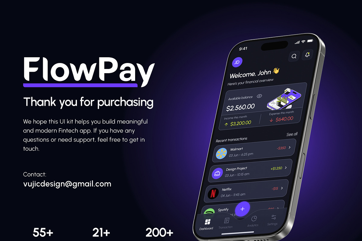 Finance App UI Kit, an UI Kit Template by Creative Graphics (Photo 7 of 8)