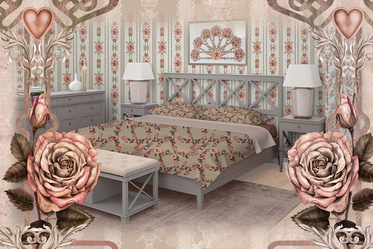 Love&Rose botany vintage watercolor, a Decorative Illustration by EL_SUHOVA (Photo 11 of 13)