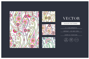 Vector Paisley, Seamless Patterns!