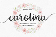 Carolina Script with swashes, a Handwritten Font by supfonts (Thumbnail 1 of 9)
