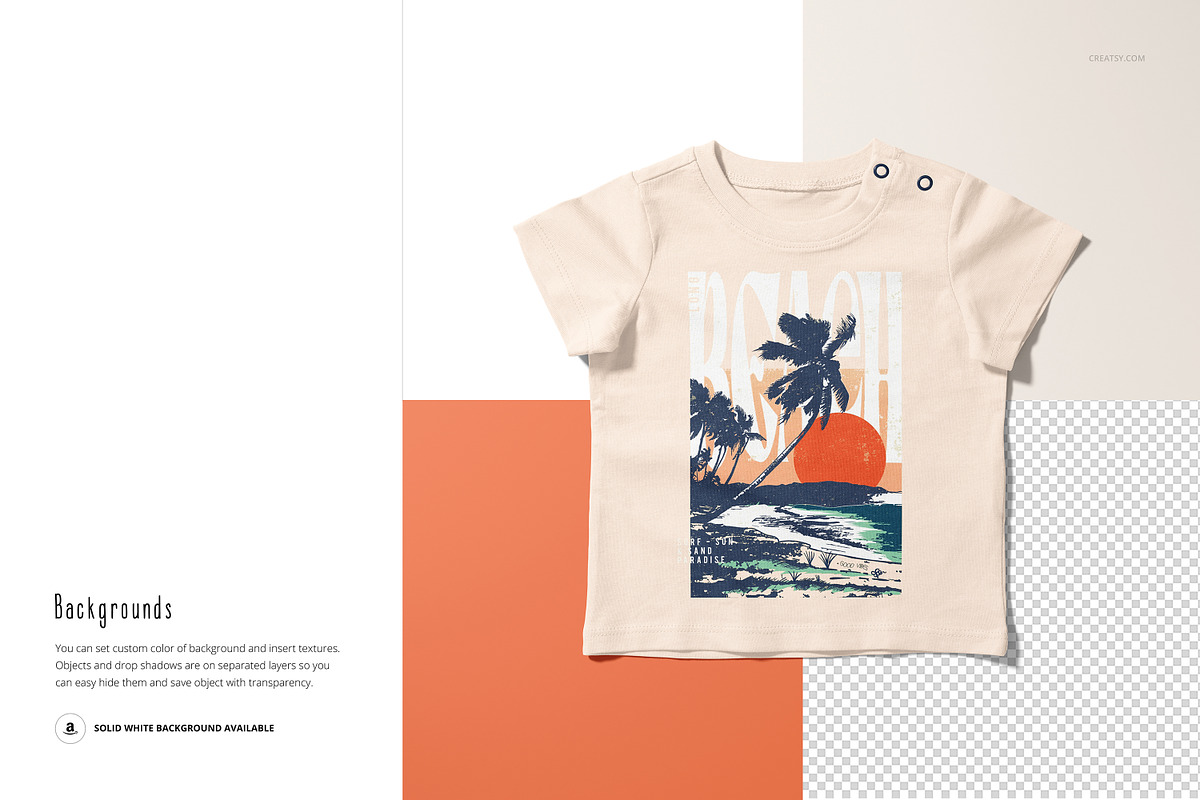 Infant T-shirt Mockup Set, a Shirt Mockup by creatsy5 (Photo 6 of 7)