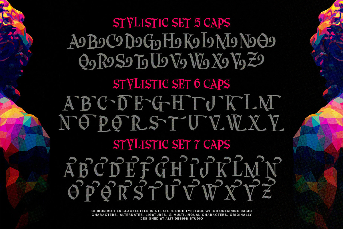 Chiron Rothen Typeface, a Blackletter Font by alit design (Photo 15 of 20)