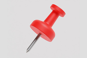 Push pin, an Object 3D Model by fahad121