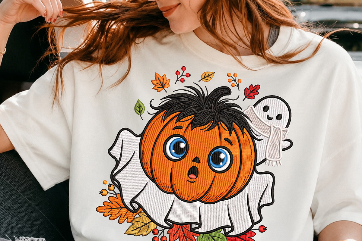 Cute Pumpkin Ghost Halloween PNG, an Object Illustration by DreamCafeArt (Photo 3 of 6)