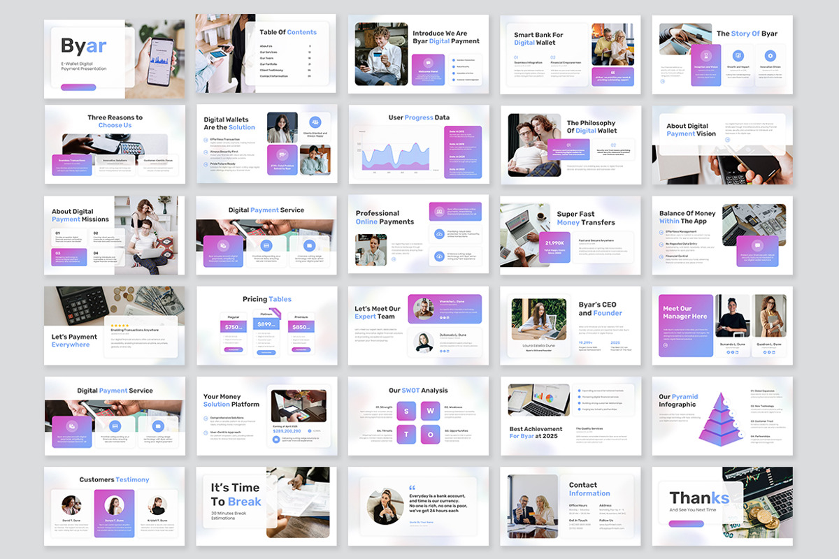 Byar E-Wallet Digital Payment PPT, a Presentation Template by kerismaker (Photo 9 of 10)