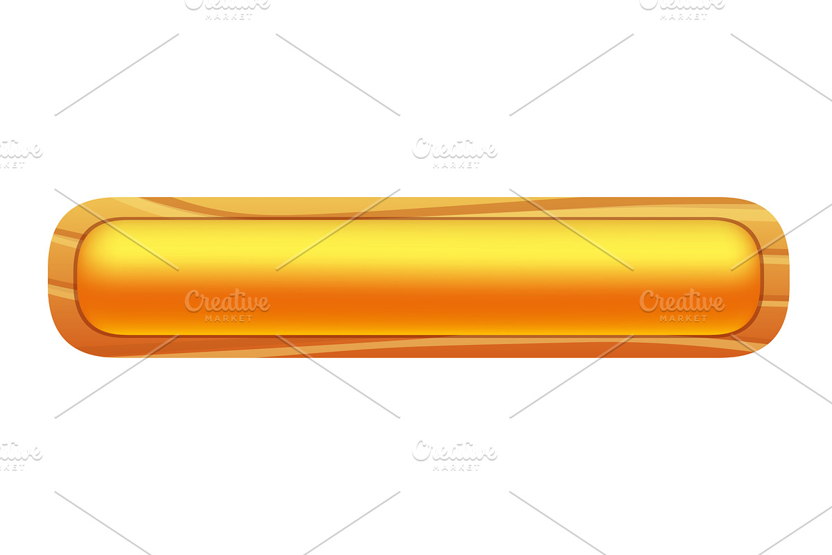 Wooden game button, menu, an Object Illustration by Things for designers