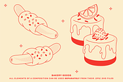 Bakery Food Vector Illustrations, a Food Illustration by TheFoodAtlas (Thumbnail 3 of 17)