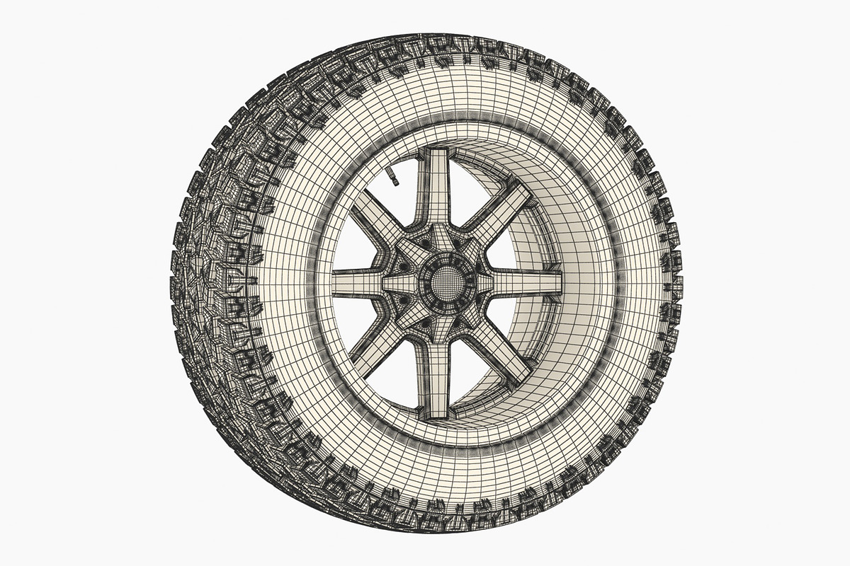 OFF ROAD WHEEL AND TIRE 7, a Cars & Vehicle 3D Model by NNAVAS 3D (Photo 7 of 9)