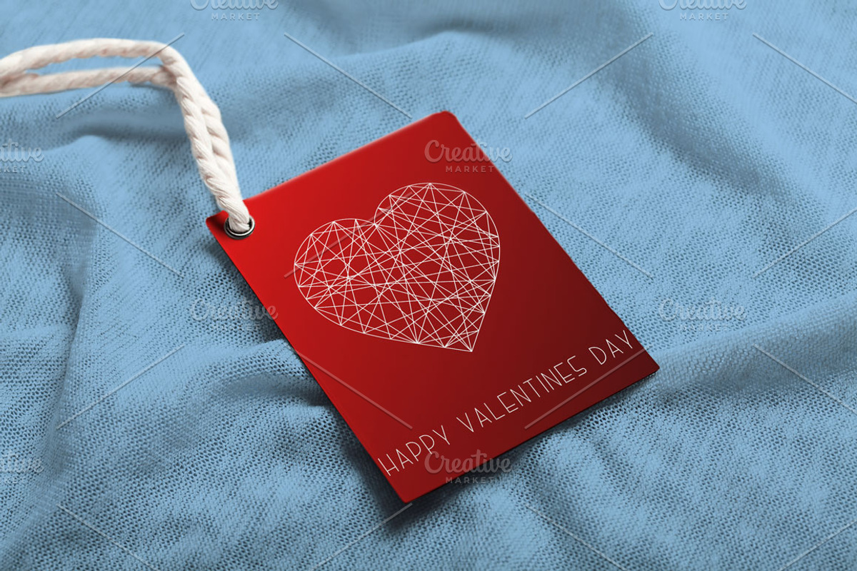 Red love cards with drowing hearts, a Background Graphic by ExpressShop (Photo 3 of 4)