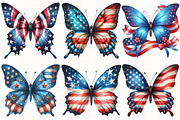 4th Of July Butterfly Clipart, an Illustration by OK Design (Thumbnail 4 of 5)