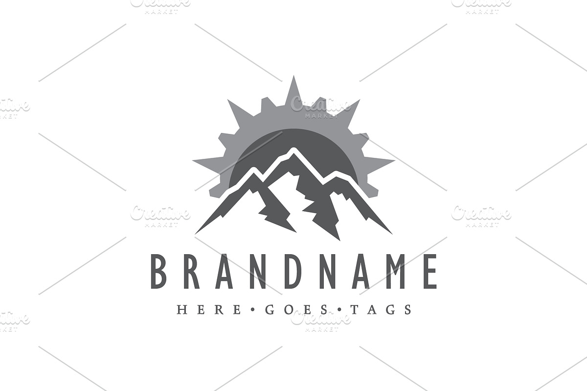 Mountain Sun Custom Logo, a Branding & Logo Template by ARTE MIGUEL (Photo 3 of 3)