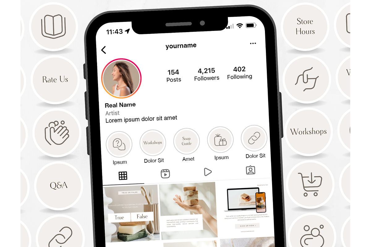 100 Soap Story Highlight Covers, a Social Media Template by PatternLab. (Photo 6 of 9)