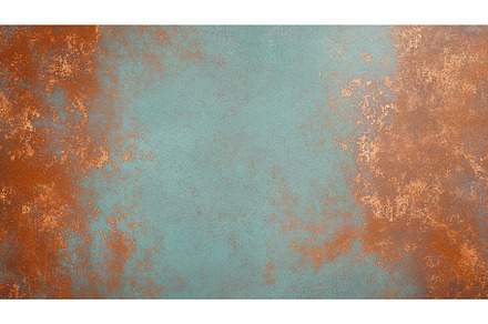 Weathered teal and rusty brown metal, a Background Photo by Lermont51