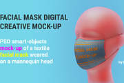 Facial mask MOCK-UP, a Mask Mockup by Digithings (Thumbnail 1 of 7)