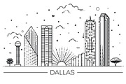 Cityscape Building Line art Vector, an Outline Icon by Tettygreen (Thumbnail 1 of 2)