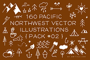 160 PNW Vector Illustrations Pack 02, an Illustration by Graticle (Thumbnail 1 of 2)