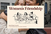 Women's Friendship: Vector Line Art, a Person Illustration by divanovskaya_nv (Thumbnail 1 of 15)