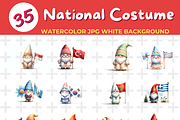 National Costume watercolor Jpg Back, a Person Illustration by John_Walker (Thumbnail 2 of 3)
