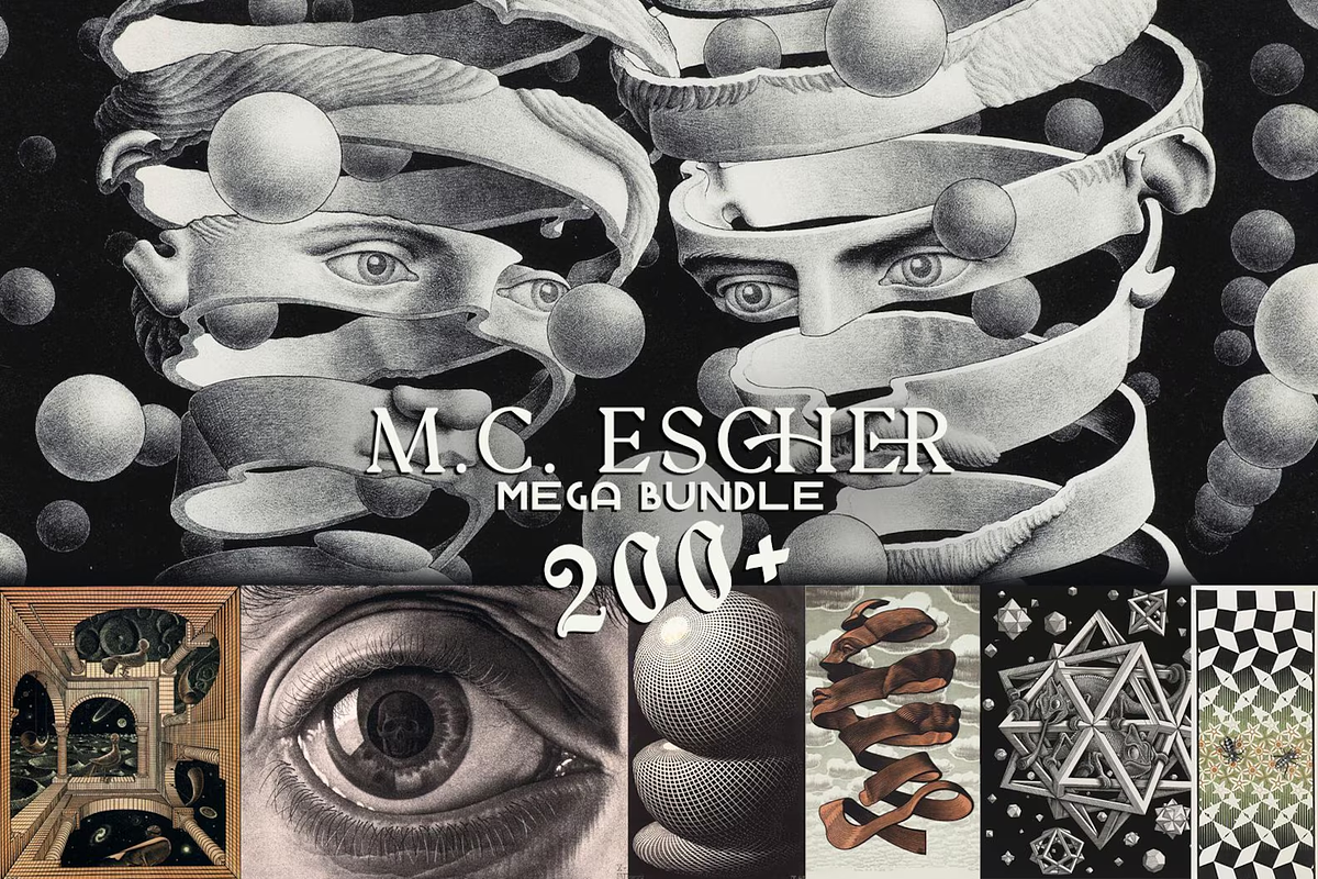 Maurits Cornelis Escher Mega Bundle, a Person Illustration by Digital Museum (Photo 1 of 11)