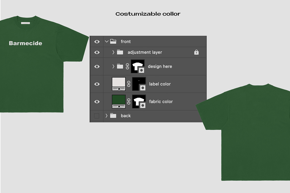 Heavy weight t-shirt mockup, a Shirt Mockup by Barmecide Mockup Studio (Photo 2 of 3)