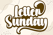 Letter Sunday | Script Font, a Handwritten Font by Scratchones (Thumbnail 1 of 9)