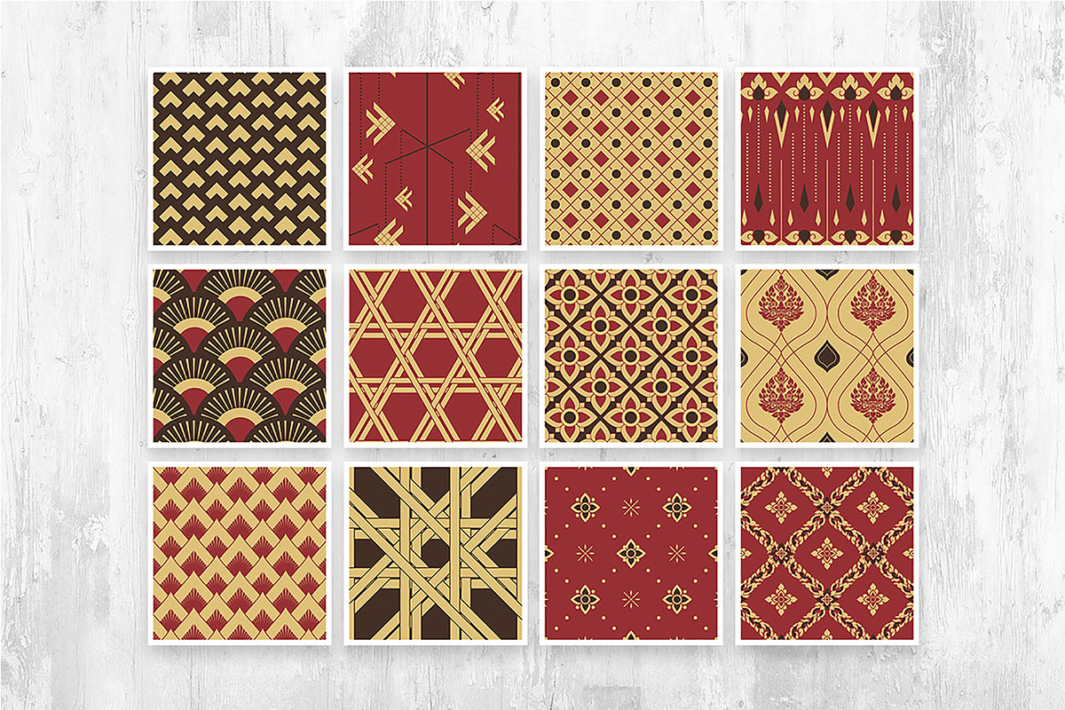 Thai Patterns Collection, a Pattern Graphic by AsianElements (Photo 3 of 13)