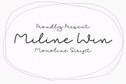 Miline Win - Monoline Script Font, a Script Font by Fontcastle (Thumbnail 1 of 5)