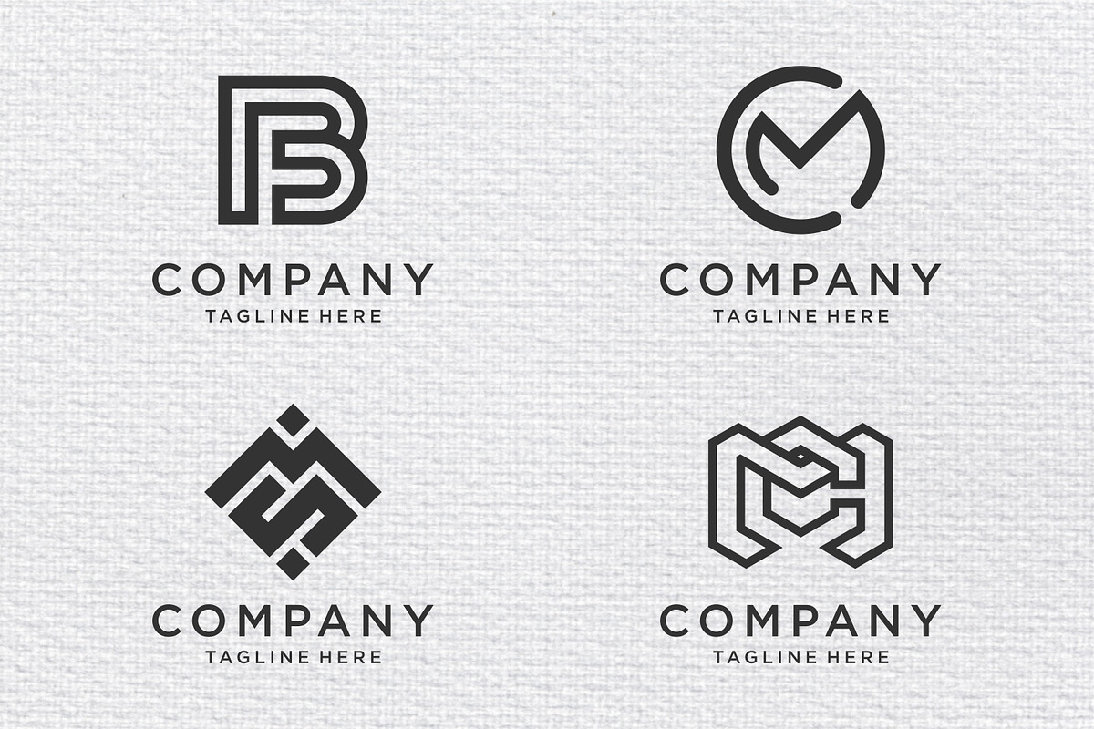 Set of monogram logo design. PART 4, a Branding & Logo Template by BARONSTD (Photo 5 of 5)