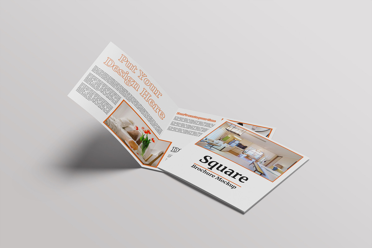 Square Bifold Brochure Mockup, a Print Template by rahmatmoscae (Photo 11 of 16)